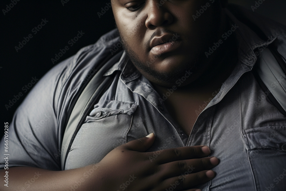 Ill man suffering with heart disease symptoms
Ill man suffering with heart disease symptoms