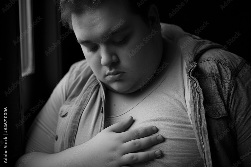Ill man suffering with heart disease symptoms
Ill man suffering with heart disease symptoms