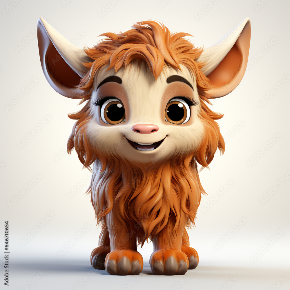 3d cartoon cute anoa 3d cartoon cute anoa