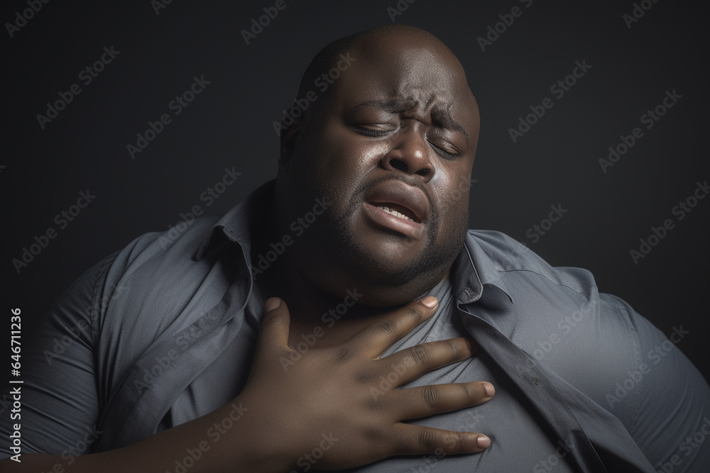 Ill man suffering with heart disease symptoms
Ill man suffering with heart disease symptoms