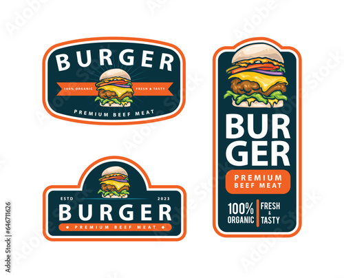 burger logo template