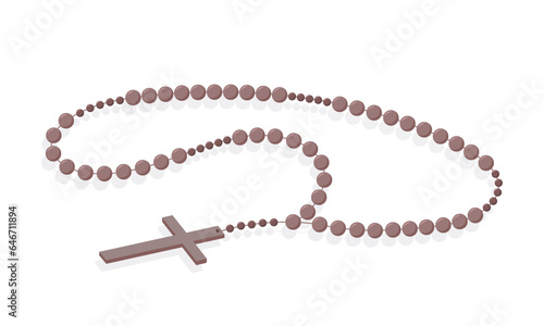 
beads, rosary. Isolated image, flat. Vector illustration