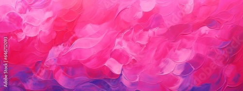 Closeup of abstract rough pink colors art painting texture background wallpaper illustration, with oil or acrylic brushstroke waves, pallet knife paint on canvas