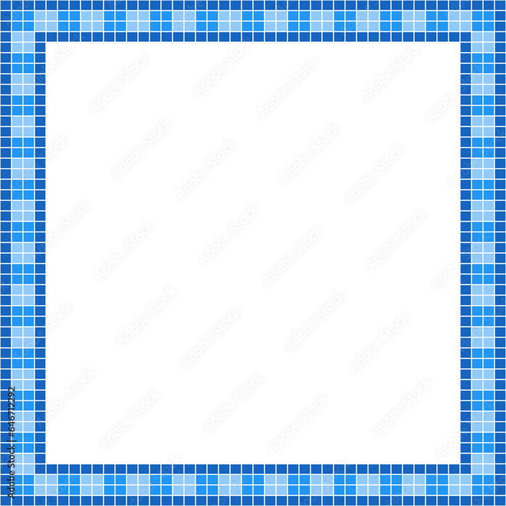 Blue tile frame, Mosaic tile frame or background, Tile background, Seamless pattern, Mosaic seamless pattern, Mosaic tiles texture or background. Bathroom wall tiles, swimming pool tiles. Blue tile frame, Mosaic tile frame or background, Tile background, Seamless pattern, Mosaic seamless pattern, Mosaic tiles texture or background. Bathroom wall tiles, swimming pool tiles.