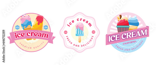 ice cream logo template