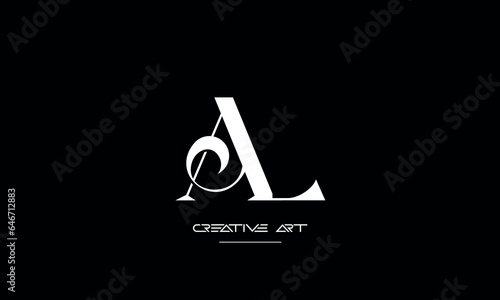 AL, LA, A, L abstract letters logo monogram