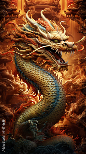 Wallpaper Mural Dragon emerging from a cloud natural background. Torontodigital.ca