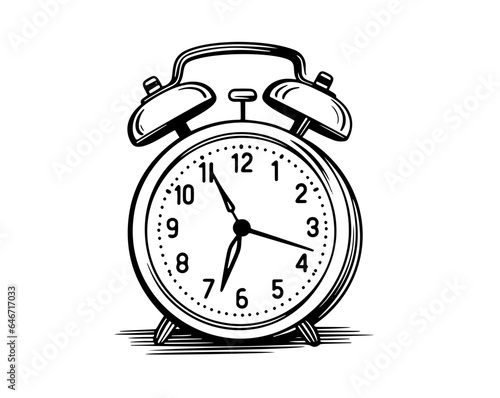  alarm clock on white background. watch icon minimal design concept of sleeping timer. 3d clock icon vector in isolated 