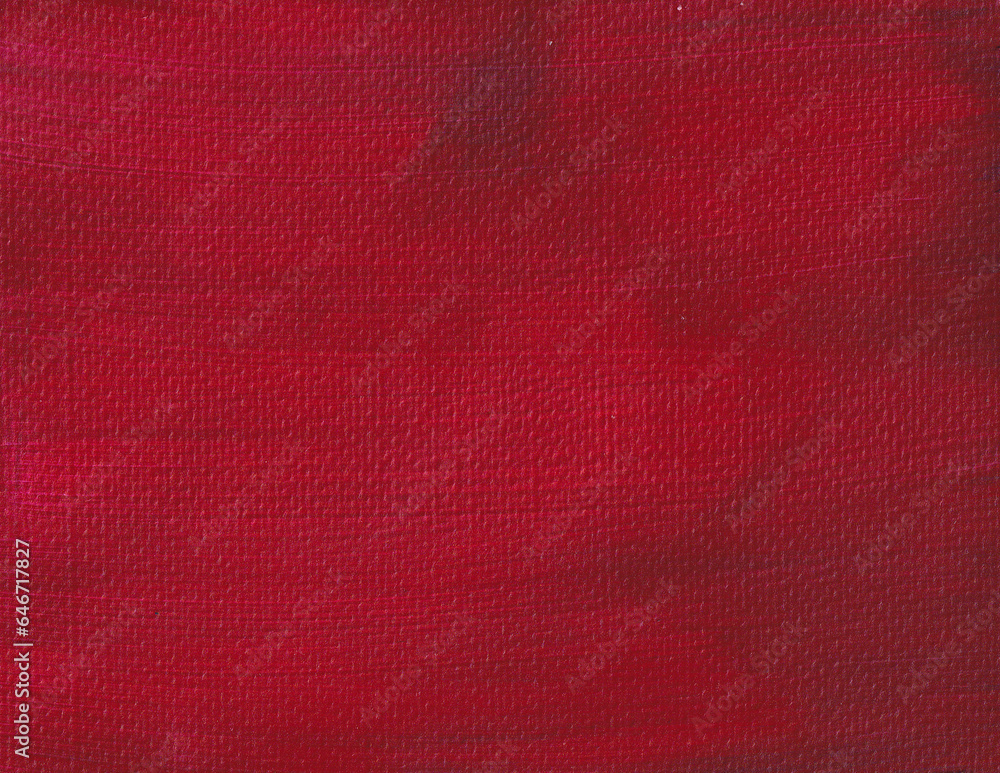 Fototapeta premium Dark red acrylic paint brush stroke background. Monochrome painting on paper. Hand drawn painting design.