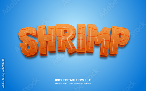 shrimp 3d editable text style effect