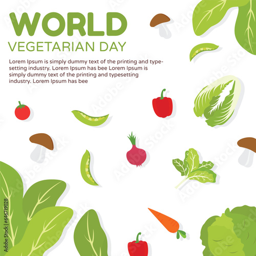 world vegetarian day poster template design