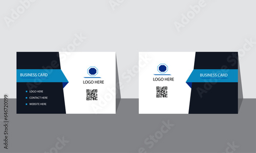 Uncommon creative modern double sided professional business card and mok up tamplate.