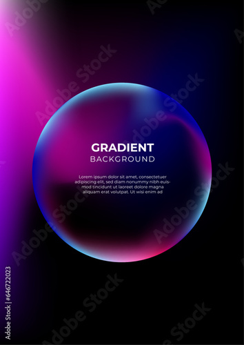 Vector colorful gradient abstract poster design