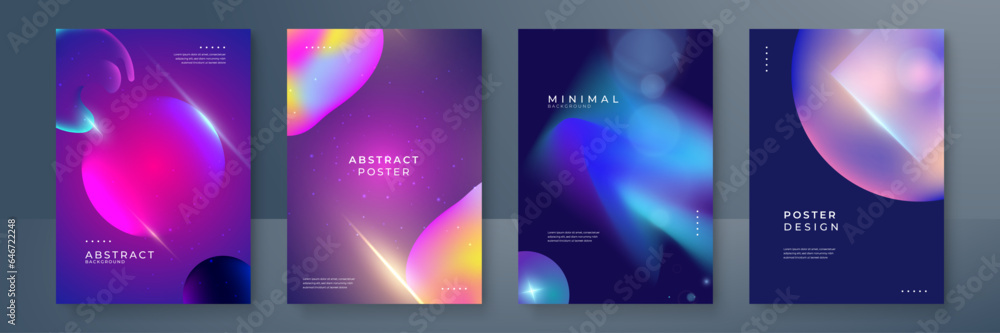 Colorful smooth gradient background template copy space. Colour gradation backdrop design for poster, banner, brochure, leaflet, pamphlet, cover, magazine, or flyer.