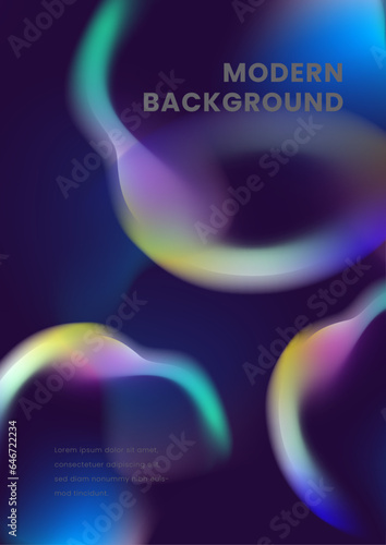 Colorful blurred blue pink purple bubble vibrant grainy gradient background for business technology poster template