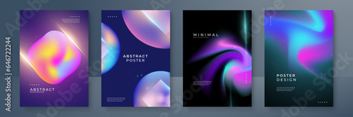 Colorful smooth gradient background template copy space. Colour gradation backdrop design for poster, banner, brochure, leaflet, pamphlet, cover, magazine, or flyer.