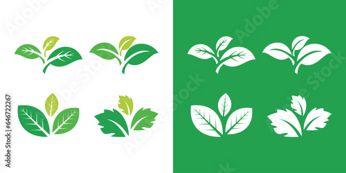 logo template, leaf, plant, green tree nature logo design © zulfan