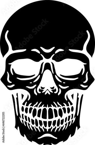 A human skull grim reaper cartoon skeleton head drawing