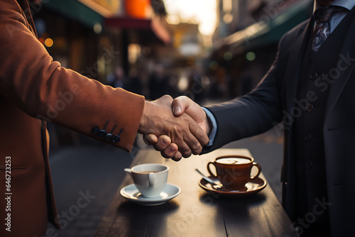 Businessmen shaking hands. © Evhen Pylypchuk