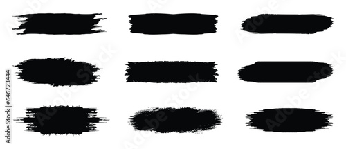 Black paint brush stroke, Vector illustration design.