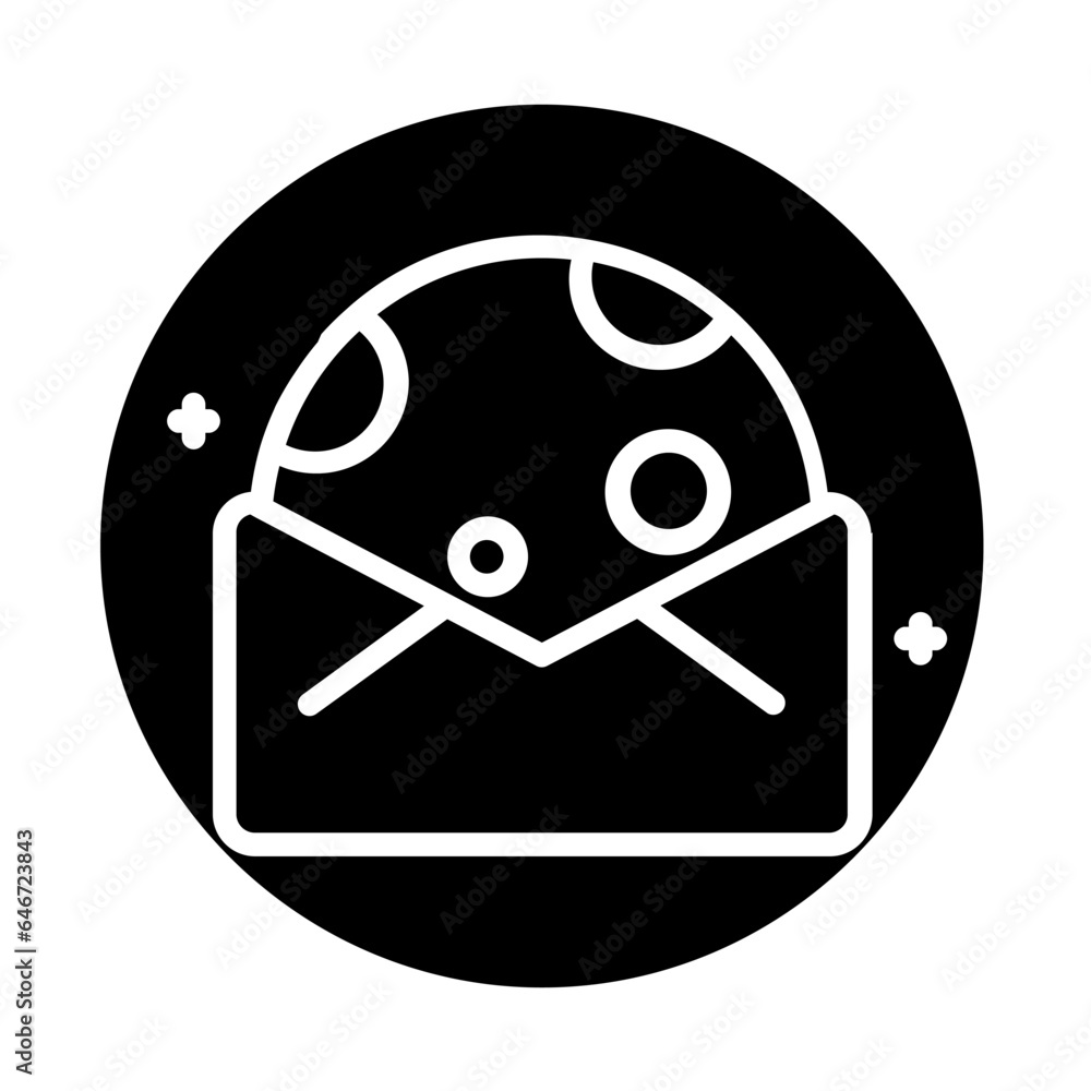 Naklejka premium earth message of earth day solid icon