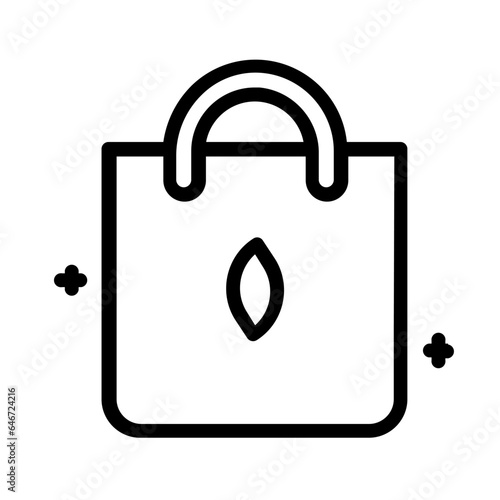 eco totebag of earth day line icon