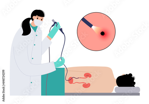 Ureteroscopy medical poster