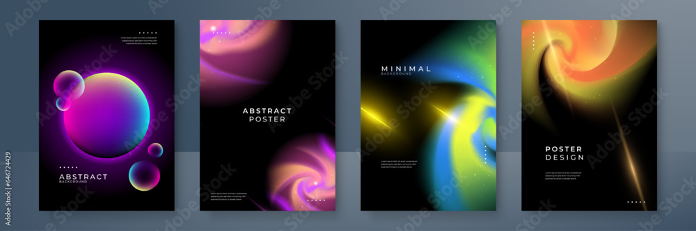 Colorful gradient background template copy space poster. Colour gradation backdrop for poster, banner, flyer, brochure, leaflet, pamphlet, or cover.