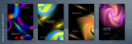 Colorful gradient background template copy space poster. Colour gradation backdrop for poster, banner, flyer, brochure, leaflet, pamphlet, or cover.