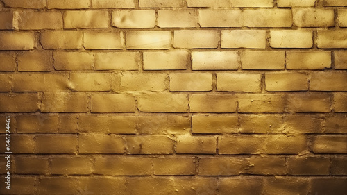 golden bricks, wall texture background, vintage luxury copy space