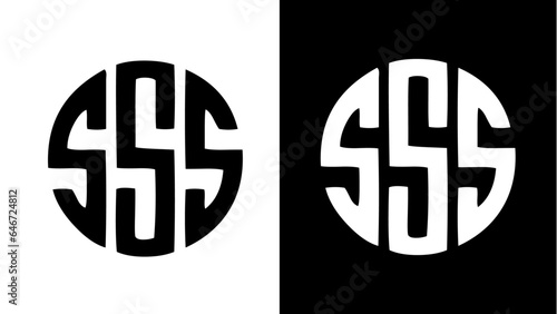 S logo Illustration, S logo in circle, S geometric logo