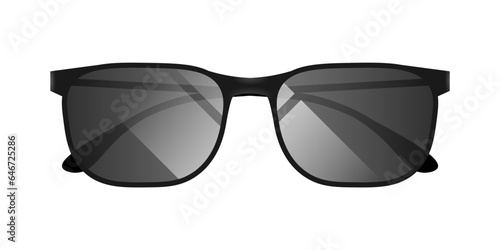 Sunglasses with black lenses and vector mockup