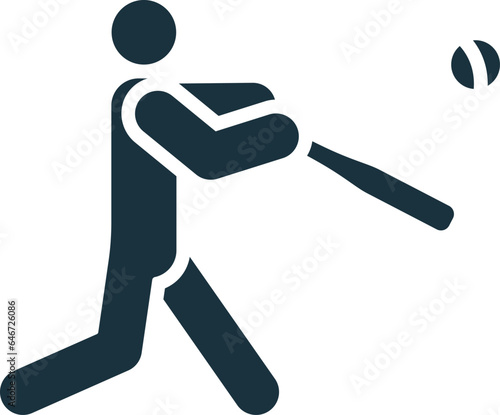Baseball icon. Monochrome simple sign from hobby collection. Baseball icon for logo, templates, web design and infographics.