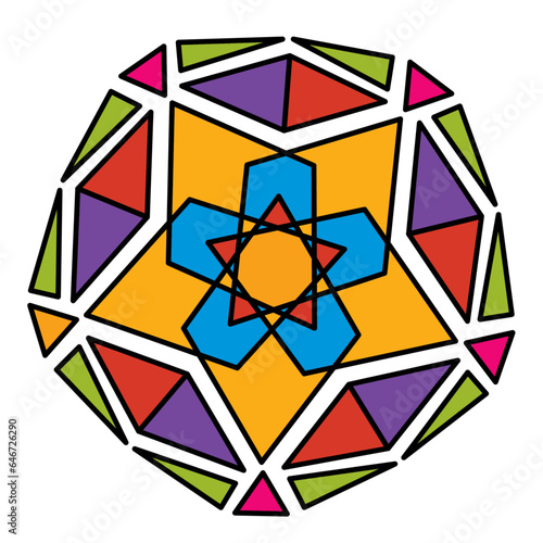 Printable Rangoli Vector Design,  Rangoli design photo