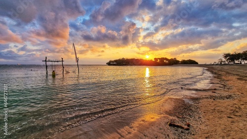 Sunrise on the beach at Nusa Dua, Bali