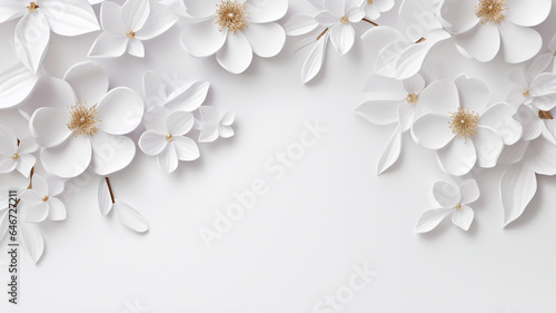 white flowers on a white background © Daniel