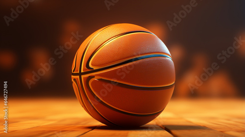 basketball ball on wooden table
