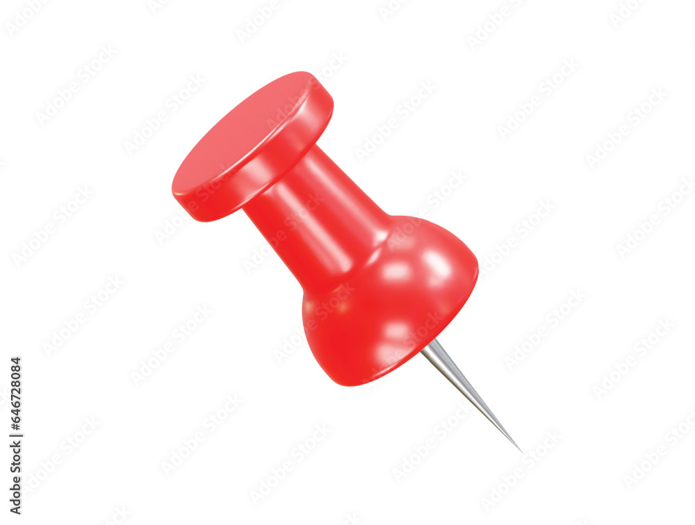 Pin icon element 3d rendering illustration Pin icon element 3d rendering illustration