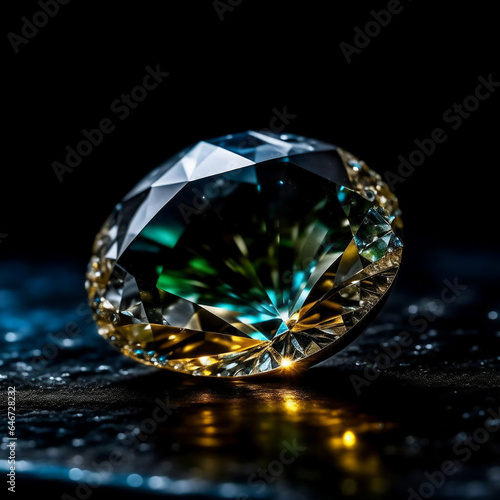 Diamond on a dark background