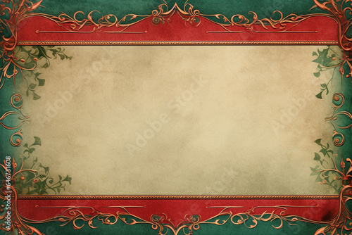 vintage christmas background with frame