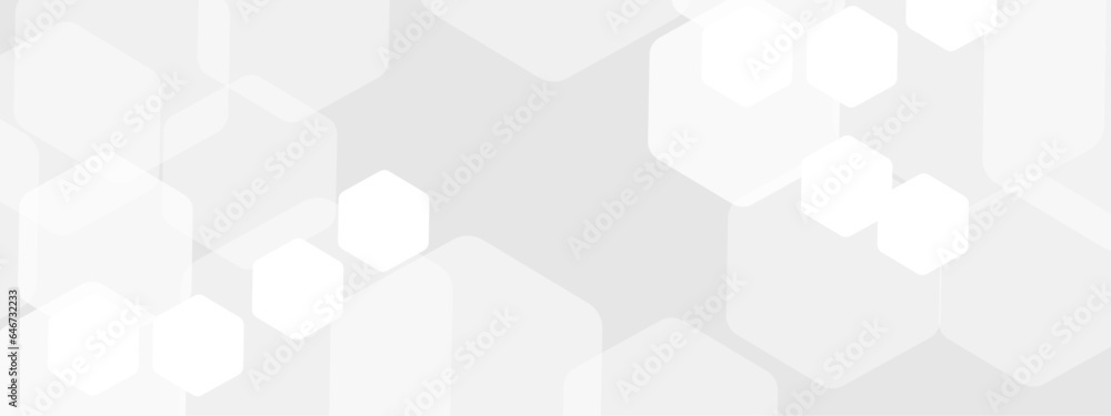 Abstract trendy technology of gradient white and gray hexagonal element pattern artwork design background. Use for ad, poster, presentation, print, artwork. Abstract trendy technology of gradient white and gray hexagonal element pattern artwork design background. Use for ad, poster, presentation, print, artwork.