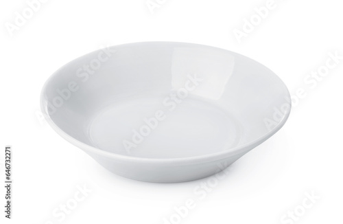 White empty ceramics soup plate
