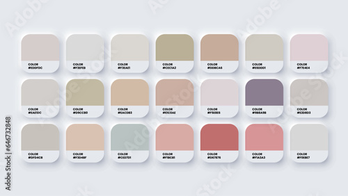 Color Palette, Color Swatches in RGB, HEX Colors, Paint Color Palette, Pastel Colour in HEX Codes Catalog, Pastel Color Tones