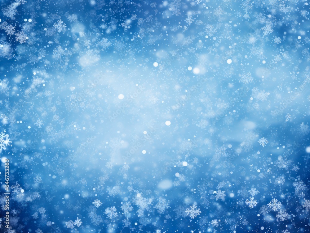 Abstract Blue Snow Background. Artistic Blue Snow Texture for Christmas Season Computer Background