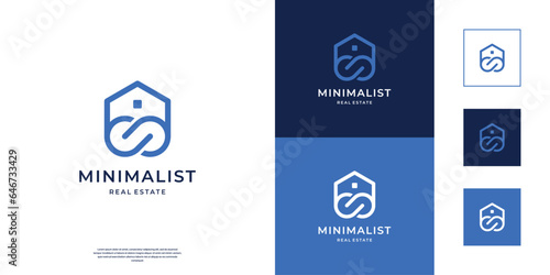 Minimalist home infinity logo design inspiration