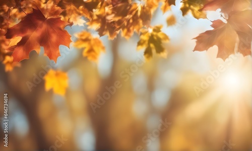 Abstract autumn foliage bokeh backdrop