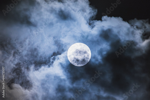 Blue Moon among clouds