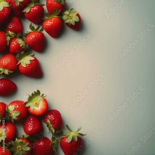 strawberries on a wooden background