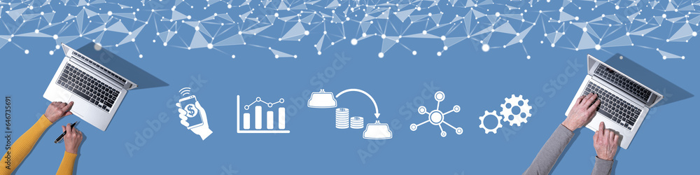Concept of money transfer Concept of money transfer