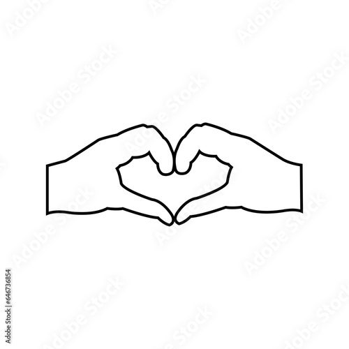 Hand symbol icon vector. Hand illustration sign. Symbol shown by the hand sign.